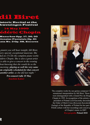 the album cover for Idil Biret - Idil Biret At Schwetzingen Festival 14 May 1999