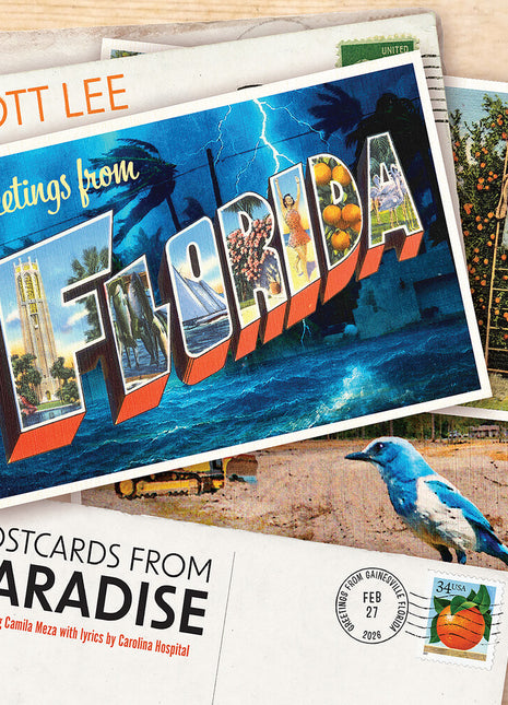 the album cover for Camila Meza - Scott Lee: Greetings From Florida