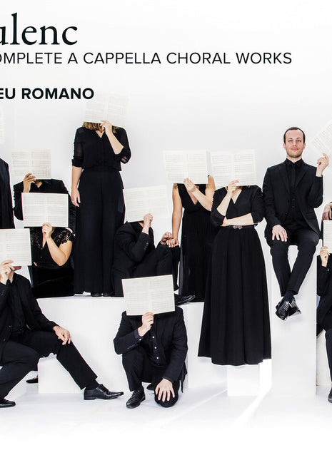 the album cover for Aedes / Mathieu Romano - Poulenc: Complete Works For A Cappella Choir