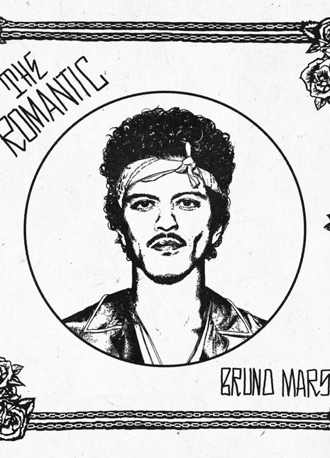the album cover for Bruno Mars - The Romantic [Indie Exclusive Translucent Red]