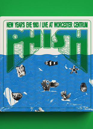 the album cover for Phish - New Year's Eve 1993, Live At Worcester Centrum [Seaweed + Water 180g Vinyl Deluxe Box Set]