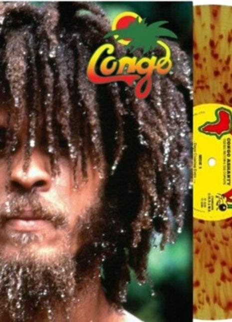 the album cover for The Congos - Congo Ashanti [RSD Essentials Yellow w/Red Splatter]
