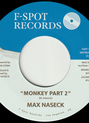 the album cover for Max Naseck - Monkey Part 2 b/w Lully