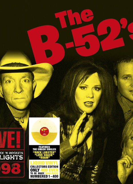 the album cover for B-52's - Live At Rock 'n Rockets [Yellow Liquid]