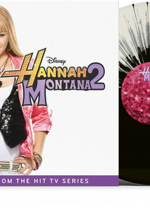 the album cover for Hannah Montana - Hannah Montana 2 (Original Soundtrack) [Split Black/White Splatter]