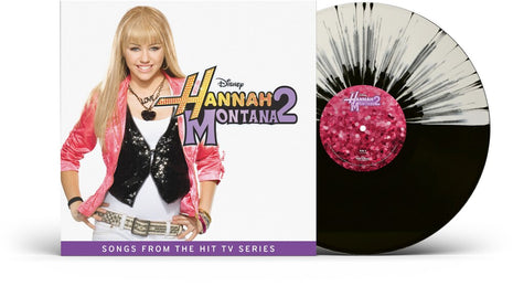 the album cover for Hannah Montana - Hannah Montana 2 (Original Soundtrack) [Split Black/White Splatter]