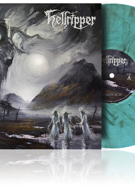 the album cover for Hellripper - Coronach [Indie Exclusive Granite City Electric Smoke	]