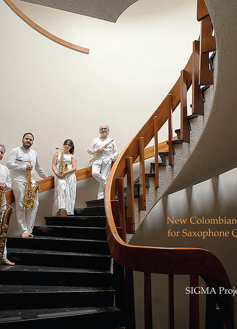 the album cover for Sigma Project - New Colombian Music For Saxophone Qrt