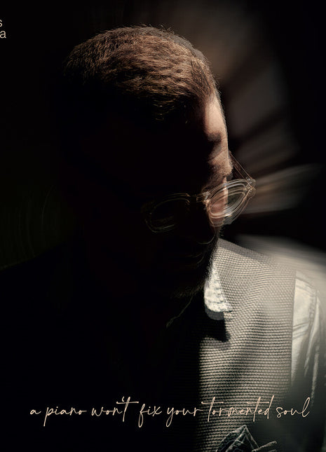 the album cover for Luis Berra - Piano Won't Fix Your Tormented Soul