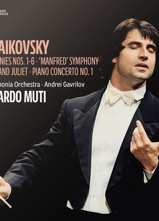 the album cover for Riccardo Muti  / Philharmonia Orchestra - Tchaikovsky: Symphonies 1-6, Manfred