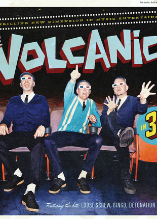 the album cover for The Volcanics - In-3D [Indie Exclusive Blue & Red, Foil-Stamped Jacket]
