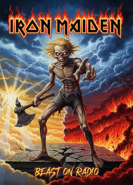 the album cover for Iron Maiden - Beast On Radio [Yellow]