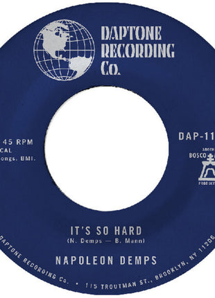 the album cover for Napoleon Demps - It's So Hard B/W It's So Hard (Part Two)