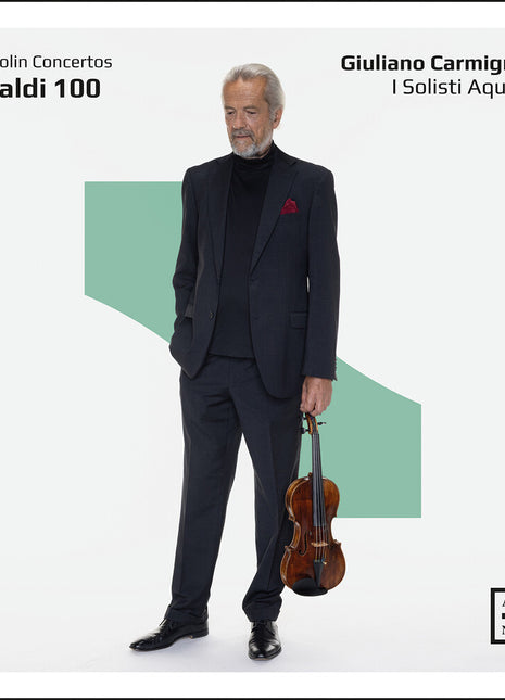 the album cover for Giuliano Carmignola - Vivaldi 100 - 13 Violin Cons