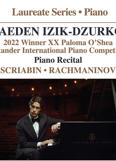 the album cover for Izik-Jaeden Dzurko - Jaeden Izik-Dzurko - Pno Recital