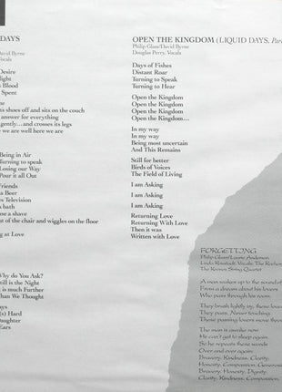 Philip Glass : Songs From Liquid Days (LP, Album)