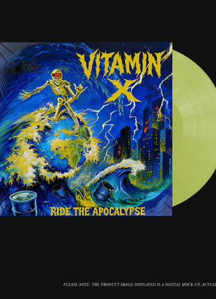 the album cover for Vitamin X - Ride The Apocalypse [Clear Vinyl] [Limited Edition] (Lime)
