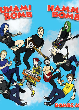 the album cover for Tsunami Bomb & The Hammerbombs - Bombs Away!
