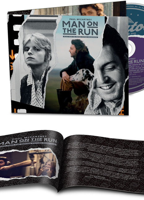 the album cover for Paul McCartney & Wings - Man On The Run Soundtrack
