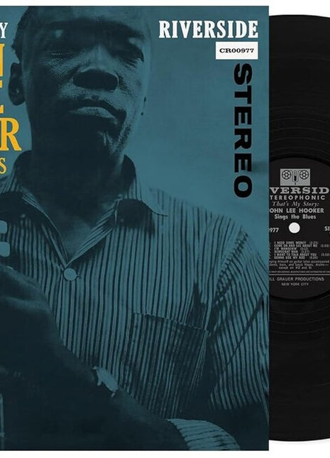 the album cover for John Lee Hooker - That's My Story: John Lee Hooker Sings The Blues (Bluesville Acoustic Sounds Series) [180g Black Vinyl - paper wrapped] 