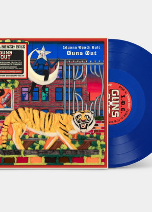 the album cover for Iguana Death Cult - Guns Out [Deep Ocean Blue Limited Edition]
