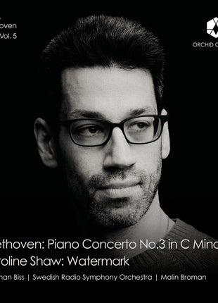the album cover for Jonathan Biss  / Swedish Radio Symphony - Beethoven: Piano Concerto No.3; Shaw: Watermark