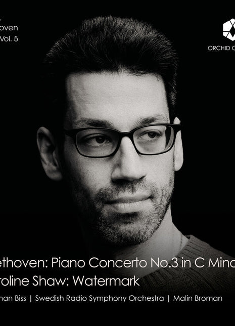 the album cover for Jonathan Biss  / Swedish Radio Symphony - Beethoven: Piano Concerto No.3; Shaw: Watermark