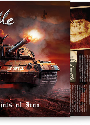 the album cover for Apostle - Chariots of Iron