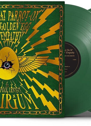the album cover for Claypool Lennon Delirium - The Great Parrot-Ox and the Golden Egg of Empathy [Opaque Green with 24 Page Comic Book]