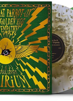 the album cover for Claypool Lennon Delirium - The Great Parrot-Ox and the Golden Egg of Empathy [Indie Exclusive Cloudy Gold and Cloudy Green with 24 Page Comic Book]