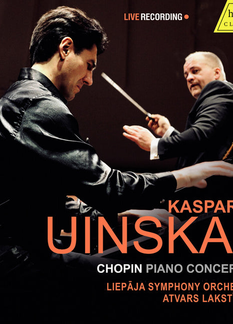 the album cover for Kasparas Uinskas - Chopin: Pno Cons Nos. 1 & 2