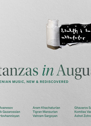 the album cover for Artur Avanesov - Stanzas In August - Armenian Music New & Redisco