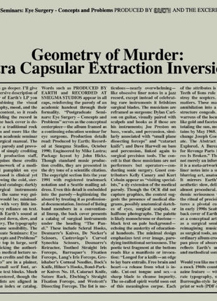 the album cover for Earth X Black Noi$E - Geometry Of Murder: Extra Capsular Extraction