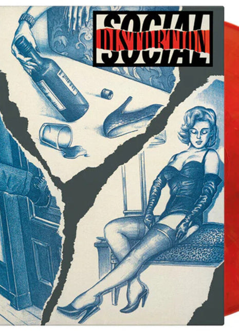 the album cover for Social Distortion - Social Distortion [180 Gram Translucent Red Black White Marble] 