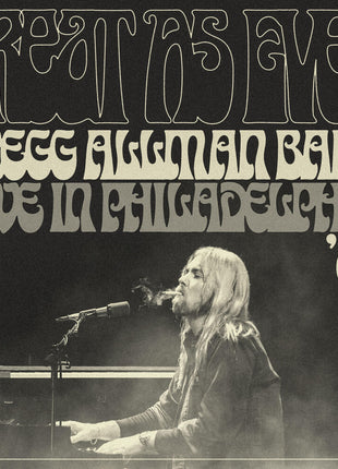 the album cover for Gregg Allman  Band - Great As Ever: Live In Philadelphia (1-11-86)