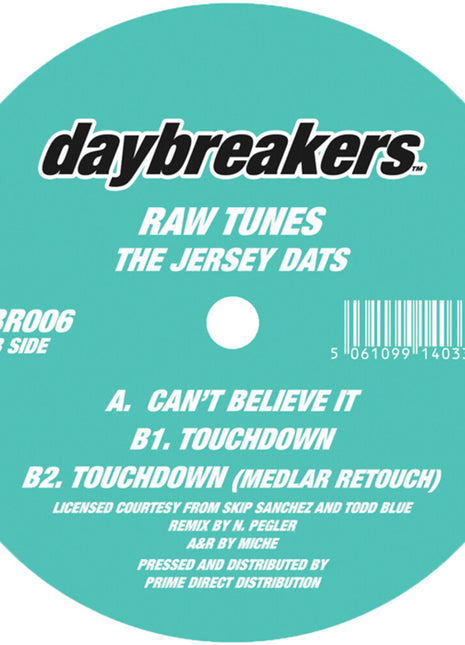 the album cover for Raw Tunes - The Jersey DATs