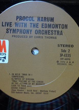 Procol Harum In Concert With The Edmonton Symphony Orchestra : Live (LP, Album, Pit)