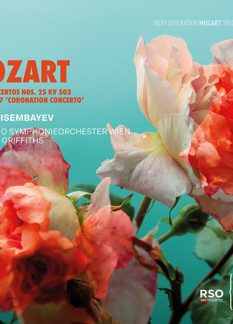 the album cover for Alim Beisembayev - Mozart: Pno Cons Nos. 25 Kv 503 & 26 Kv 537 Corona