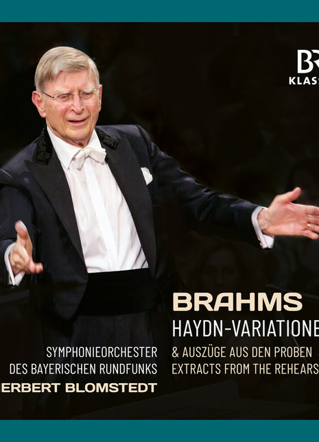 the album cover for Symphonieorchester Des Bayerischen Rundfunks - Blomstedt Conducts & Rehearses Brahms