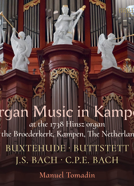 the album cover for Manuel Tomadin - Buxtehude Buttstett J.S. Bach & C.P.E. Bach: Organ