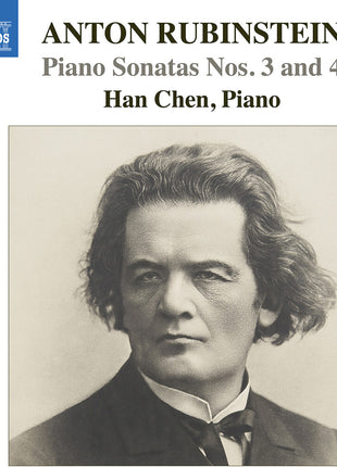 the album cover for Han Chen - Rubinstein: Pno Sons Nos. 3-4