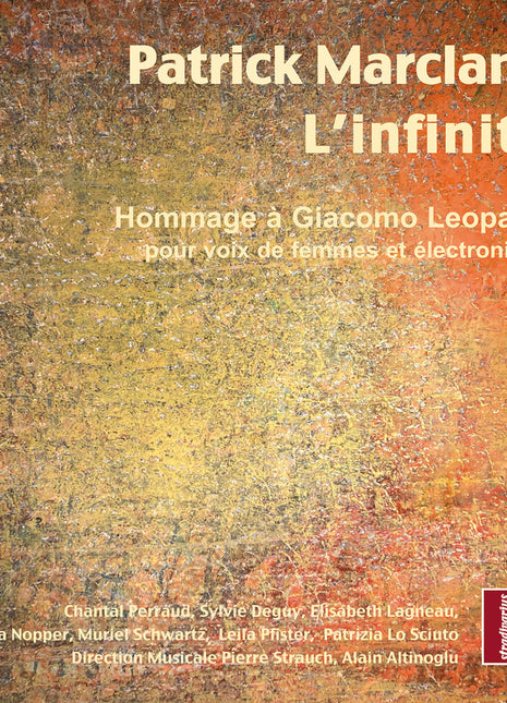 the album cover for Chantal Perraud - Patrick Marcland: L'infinito