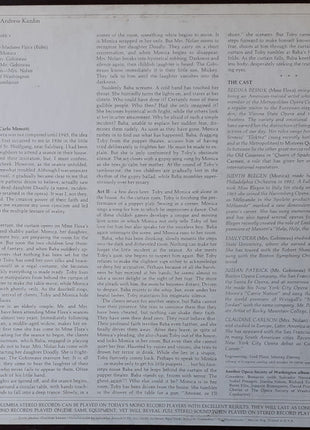 Gian Carlo Menotti - Regina Resnik, Judith Blegen, Opera Society of Washington, Jorge Mester : The Medium (LP, Album)