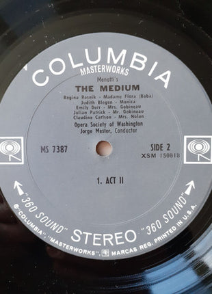 Gian Carlo Menotti - Regina Resnik, Judith Blegen, Opera Society of Washington, Jorge Mester : The Medium (LP, Album)