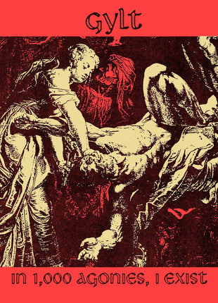 the album cover for Gylt - In 1000 Agonies I Exist - Transparent Red (Blk)