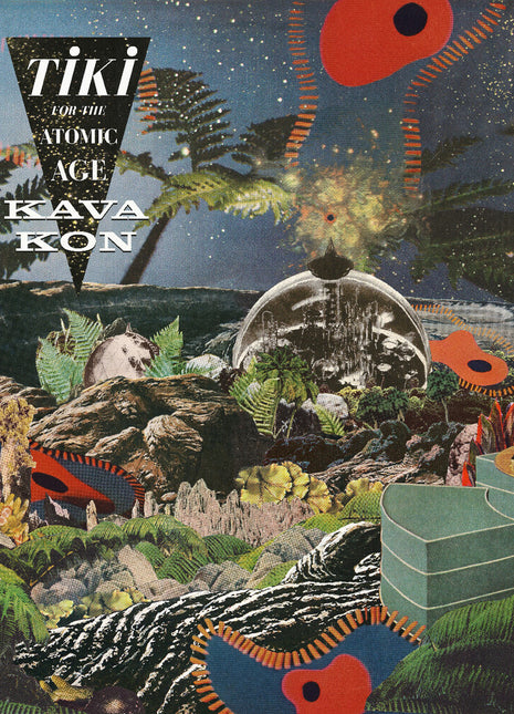 the album cover for Kava Kon - Tiki For The Atomic Age - Iridescent Green [Colored Vinyl]