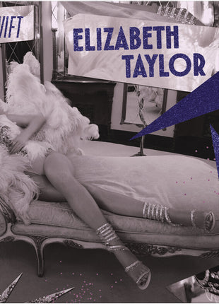 the album cover for Taylor Swift - Elizabeth Taylor [Cry My Eyes Violet Glitter] [RSD 2026]