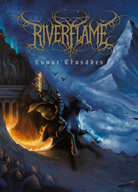 the album cover for Riverflame - Lunar Crusades [Colored Vinyl] [Limited Edition] (Org) (Ylw)