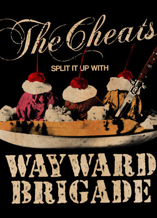 the album cover for Cheats & Wayward Brigade - Split It Up