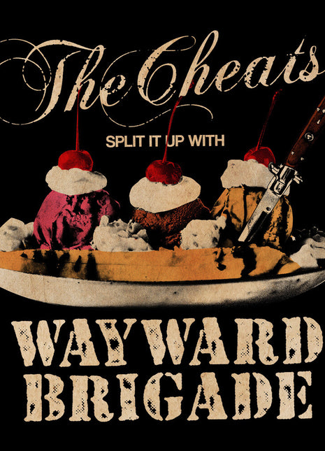the album cover for Cheats & Wayward Brigade - Split It Up
